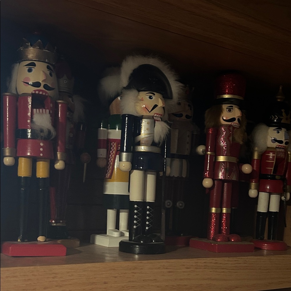 Festive Nutcracker Figurine Set - Red, White, Black